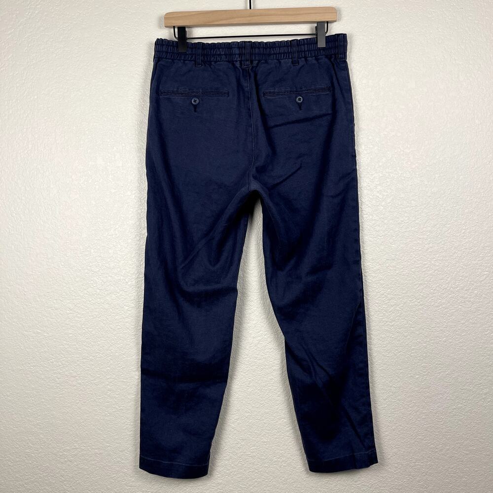 SHIPS Safilin For Ships Navy‎ Linen Flax Chino Trouser Pants Medium Japanese - Picture 2 of 13